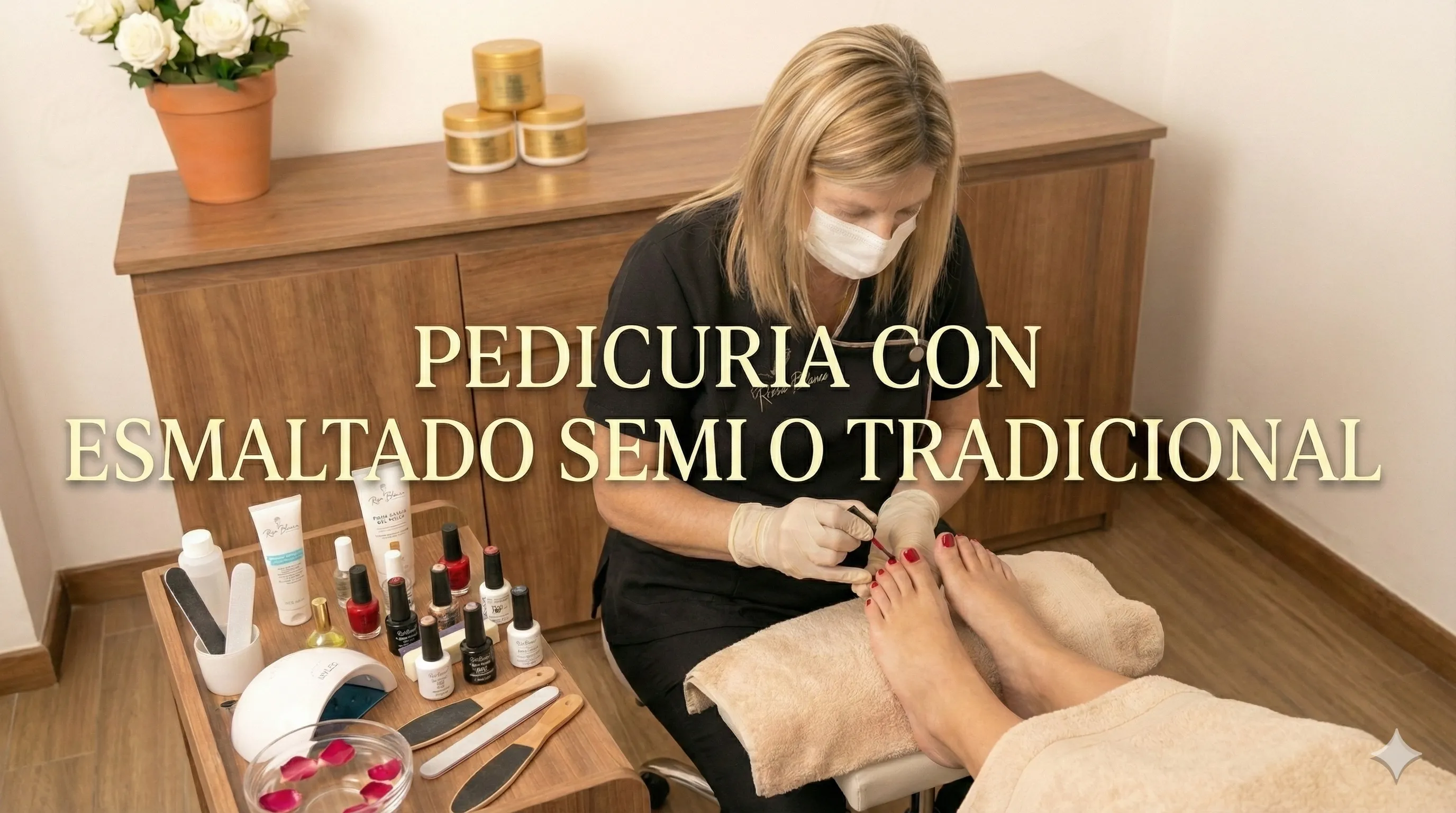 Pedicuria con Esmaltado Semi o Tradicional