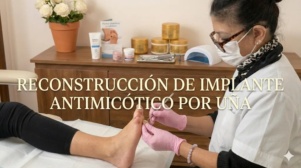 Reconstruccion de Implante Antimicotico por uña
